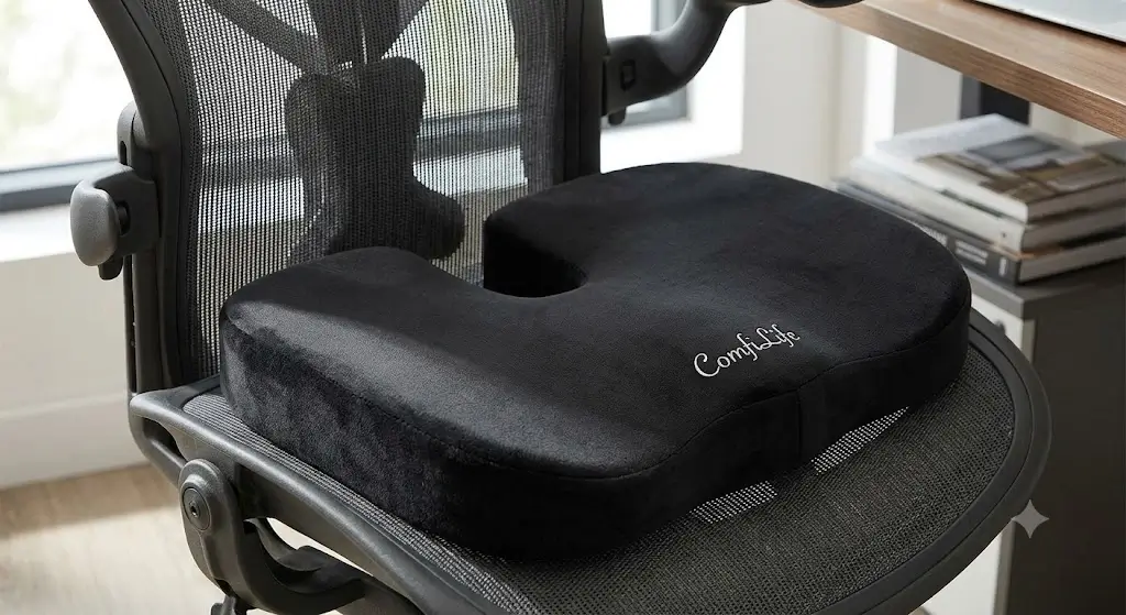 ComfiLife Premium Comfort Seat Cushion with rear coccyx cutout