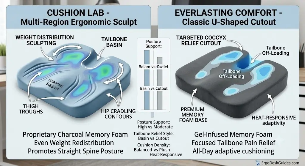 Cushion Lab vs Everlasting Comfort Ergonomic Contour Comparison