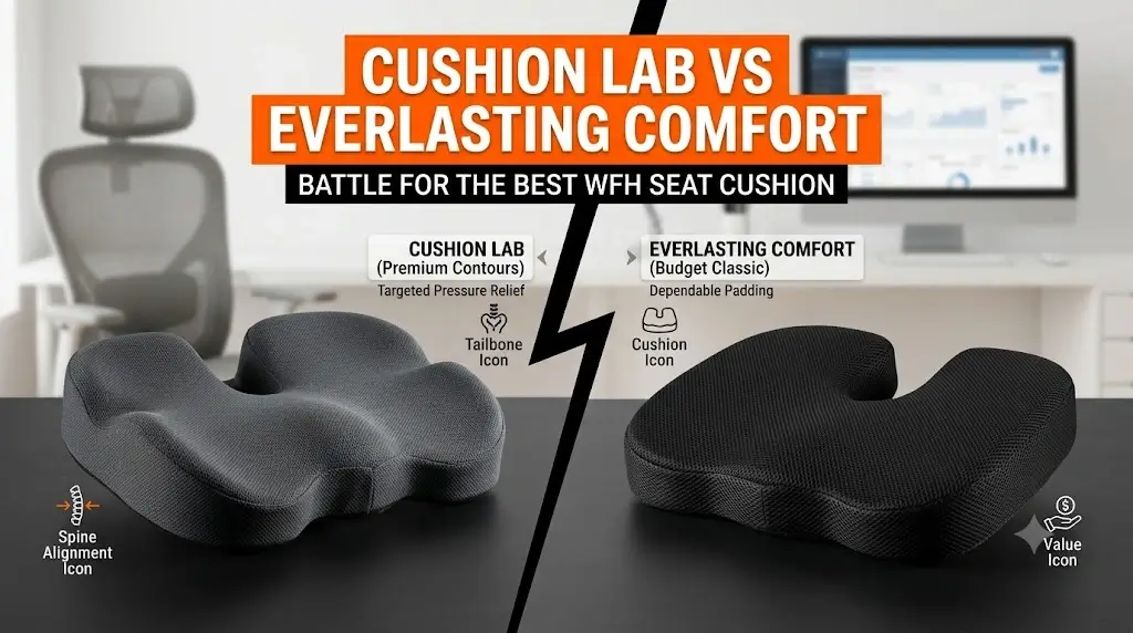 Cushion Lab vs Everlasting Comfort seat cushion comparison for tailbone and lower back pain relief