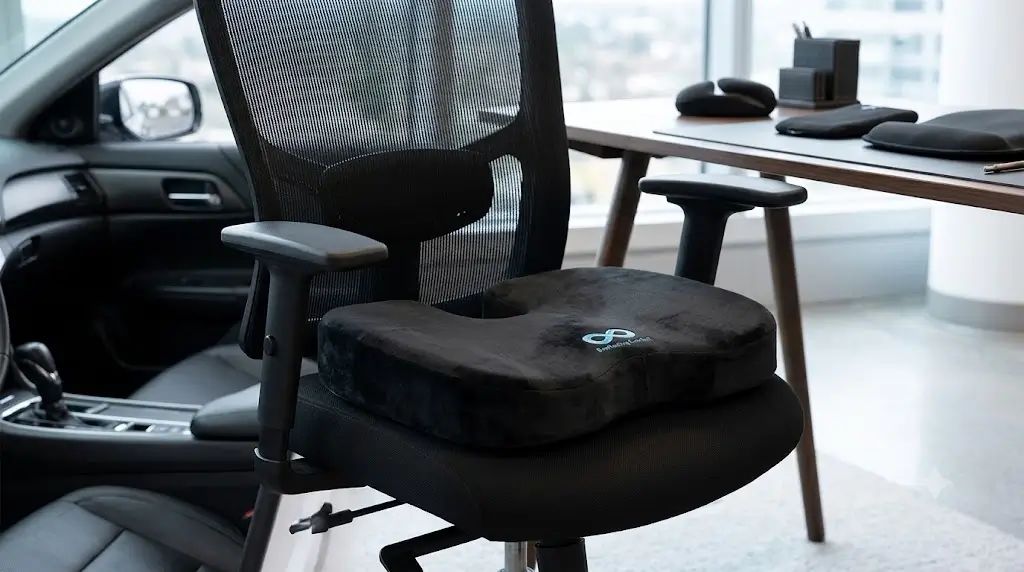 Everlasting Comfort Memory Foam Seat Cushion with mesh cover
