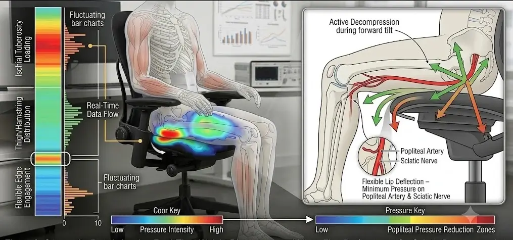 Ergonomic body fit comparison chart for Steelcase Leap V2 office chair