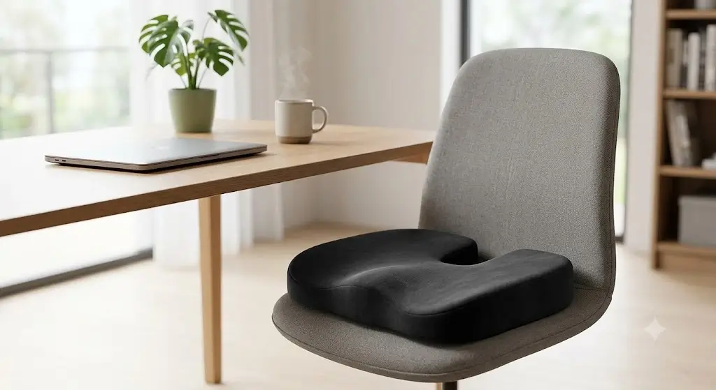 WAOAU Ergonomic Memory Foam Seat Cushion