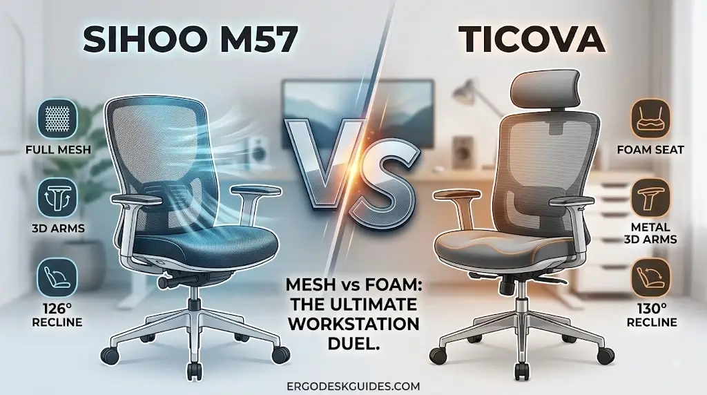 Sihoo M57 vs Ticova: Which Ergonomic Chair Is Better? (2026)