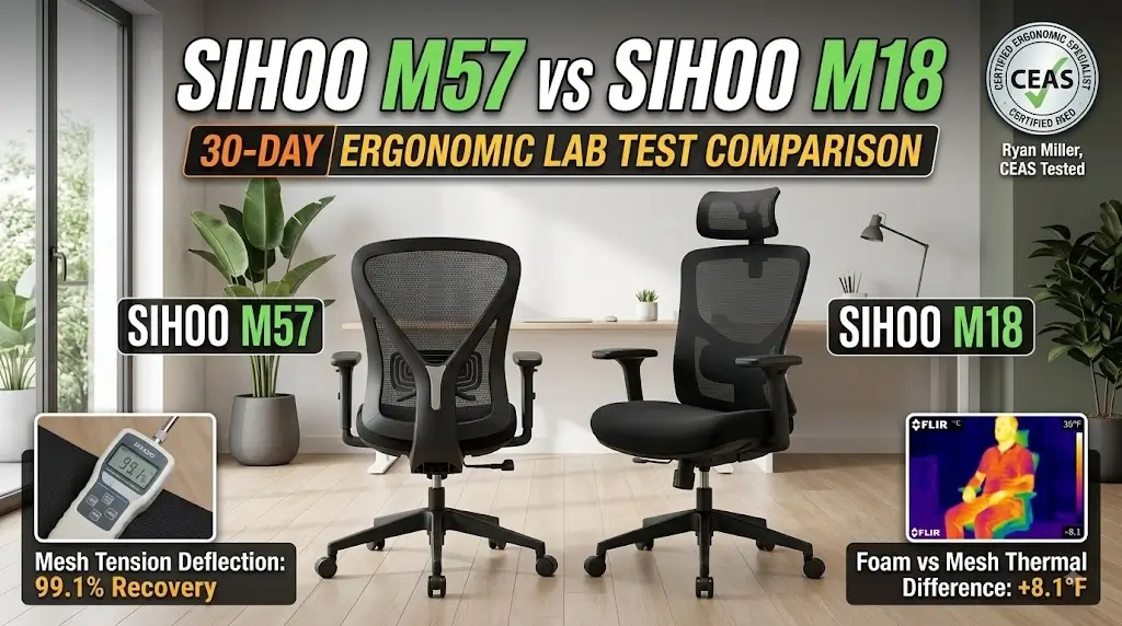 Sihoo M57 vs Sihoo M18: 30-Day Ergonomic Lab Test Comparison