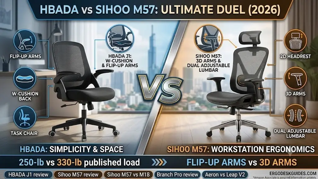 HBADA vs Sihoo M57: Which Ergonomic Chair Is Better? (2026 Comparison)