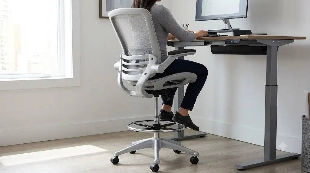 Best Ergonomic Drafting Chairs for Standing Desks - Harwick Evolve