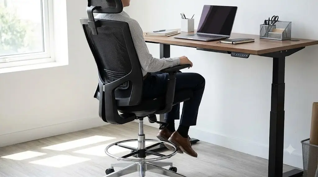 Best Ergonomic Drafting Chairs for Standing Desks - NOUHAUS ErgoDraft