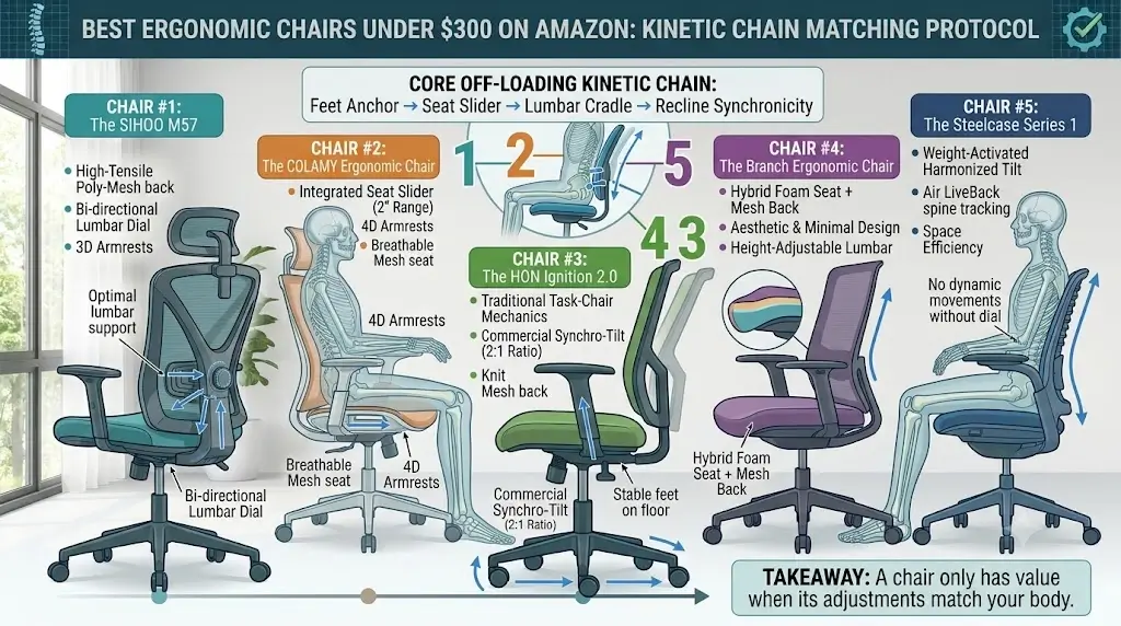 Best Ergonomic Office Chairs Under $300 on Amazon